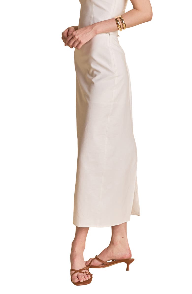 Endless Rose Linen Maxi Skirt, Alternate, color, White
