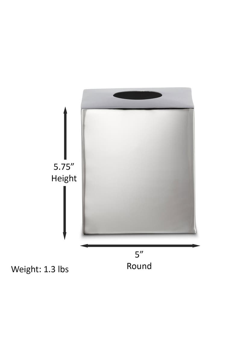 ROSELLI TRADING COMPANY Modern Tissue Box Cover, Alternate, color, Silver