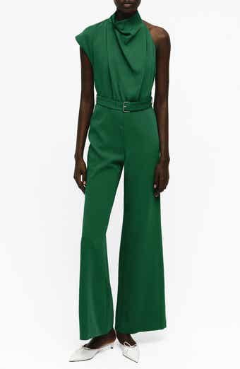 MANGO Asymmetric Wide Leg Jumpsuit