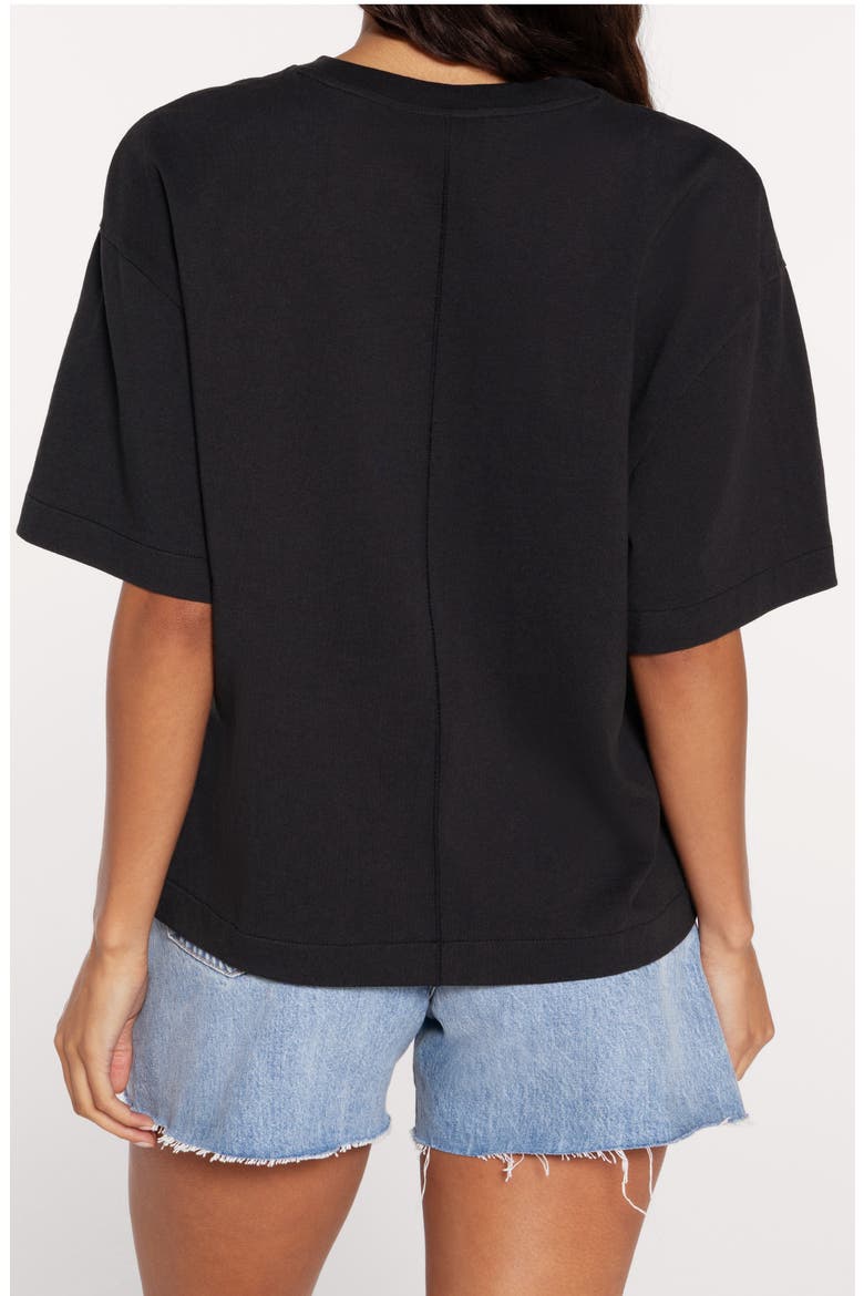 Roomy Cotton T-Shirt, Alternate, color, BLACK