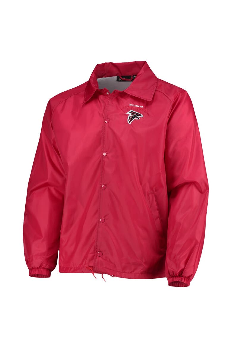 Men's Dunbrooke Red Atlanta Falcons Coaches Classic Raglan Full-Snap Windbreaker Jacket, Alternate, color, Red