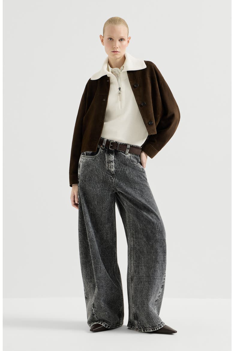 English rib knit cardigan, Alternate, color, Panama