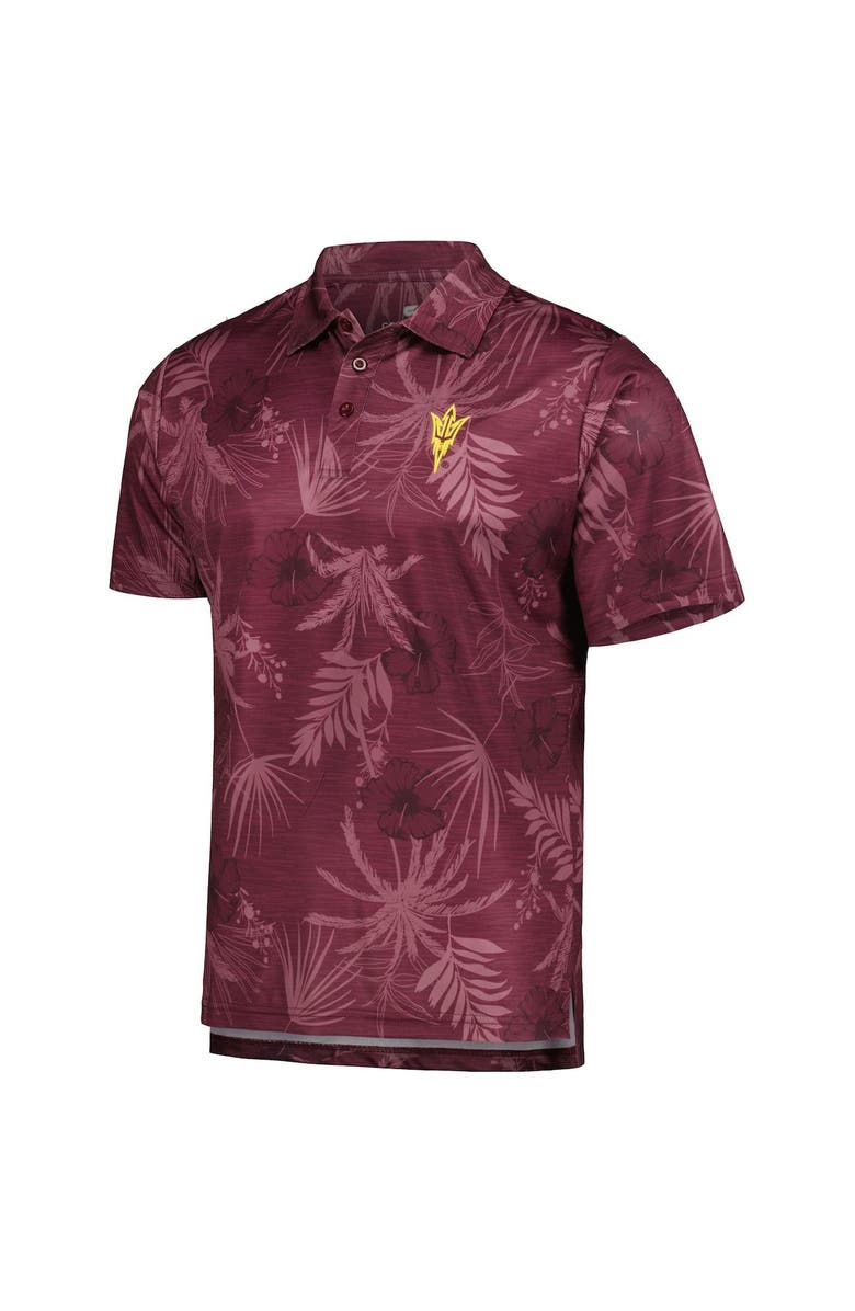COLOSSEUM Men's Colosseum Maroon Arizona State Sun Devils Palms Team Polo, Alternate, color, Maroon