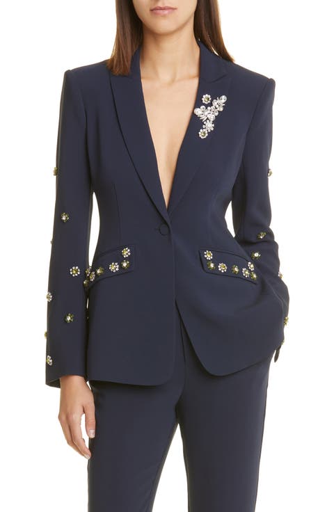 Cheyenne Rhinestone Flower Blazer
