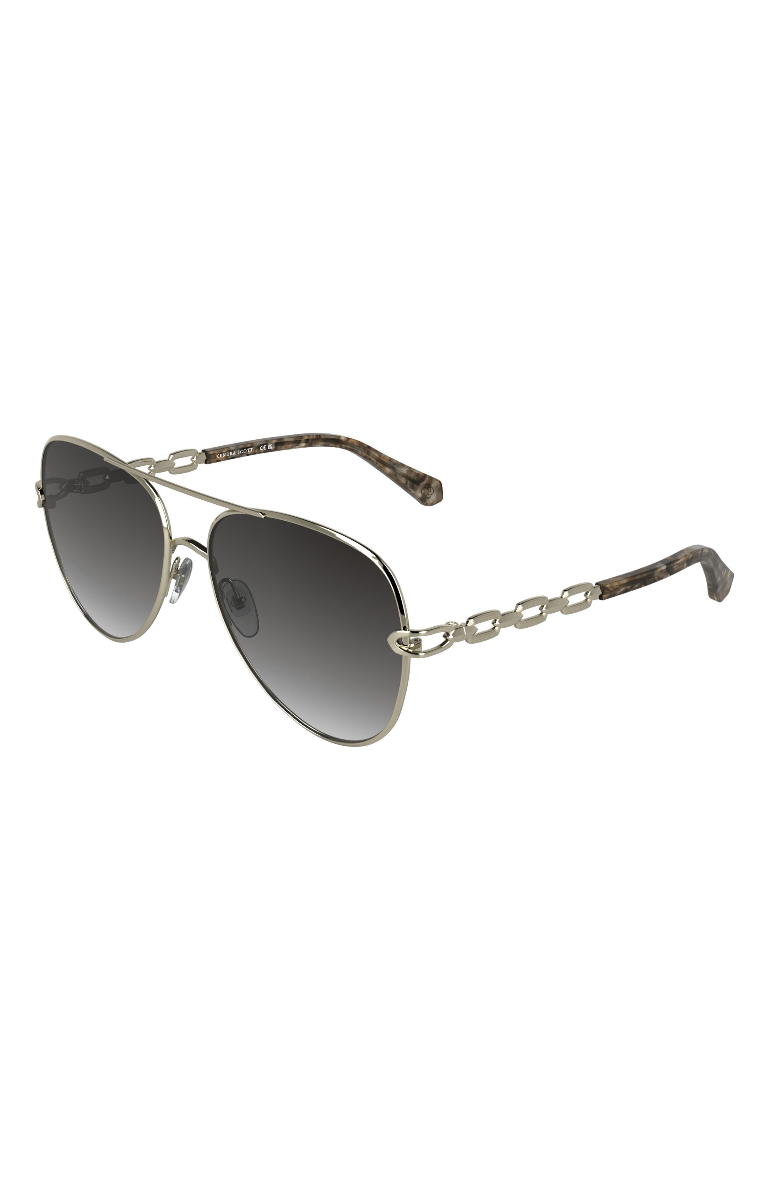 Kendra Scott Korinne 61mm Gradient Aviator Sunglasses (Women) | Nordstrom