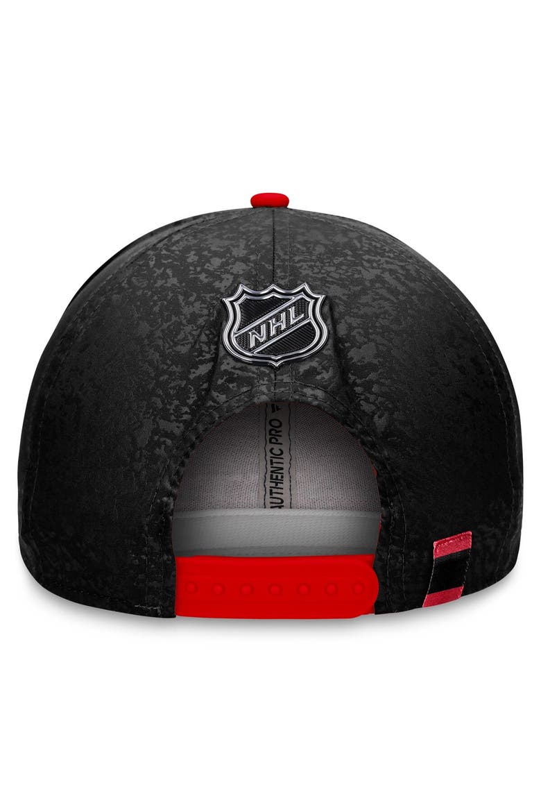 Men's Fanatics Branded  Black/Red Ottawa Senators Authentic Pro Rink Two-Tone Snapback Hat, Alternate, color, Black