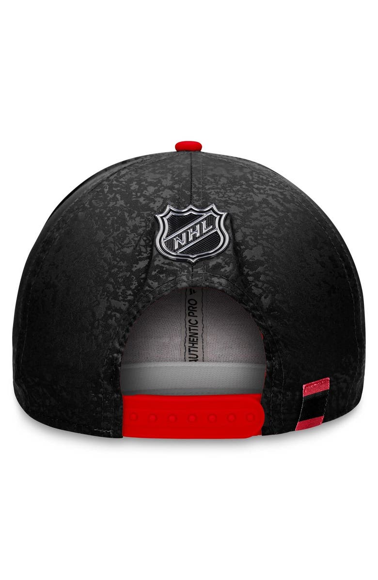 FANATICS Men's Fanatics Branded  Black/Red Ottawa Senators Authentic Pro Rink Two-Tone Snapback Hat, Alternate, color, 