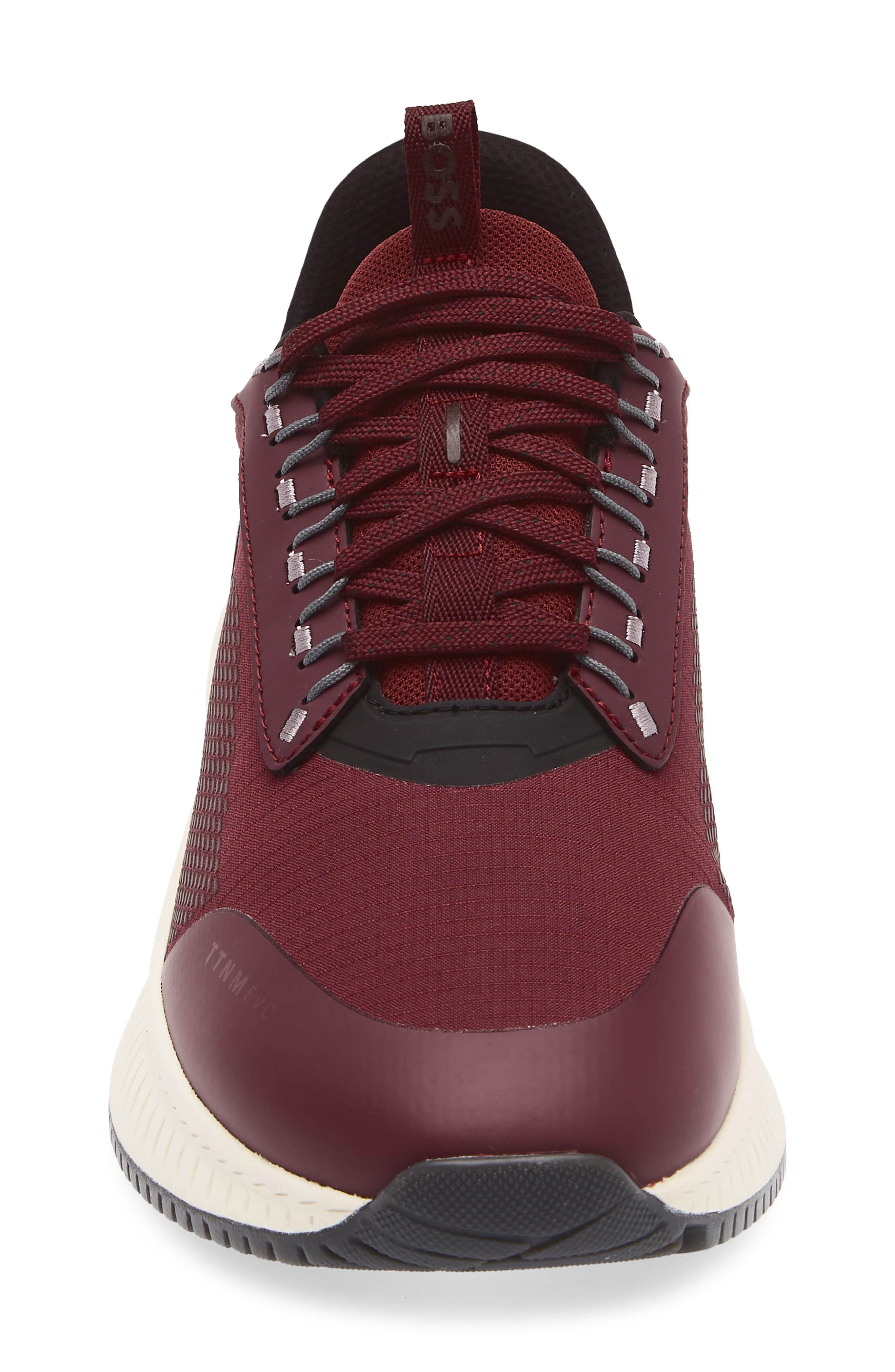 Evo Runn Sneaker, Alternate, color, BURGUNDY