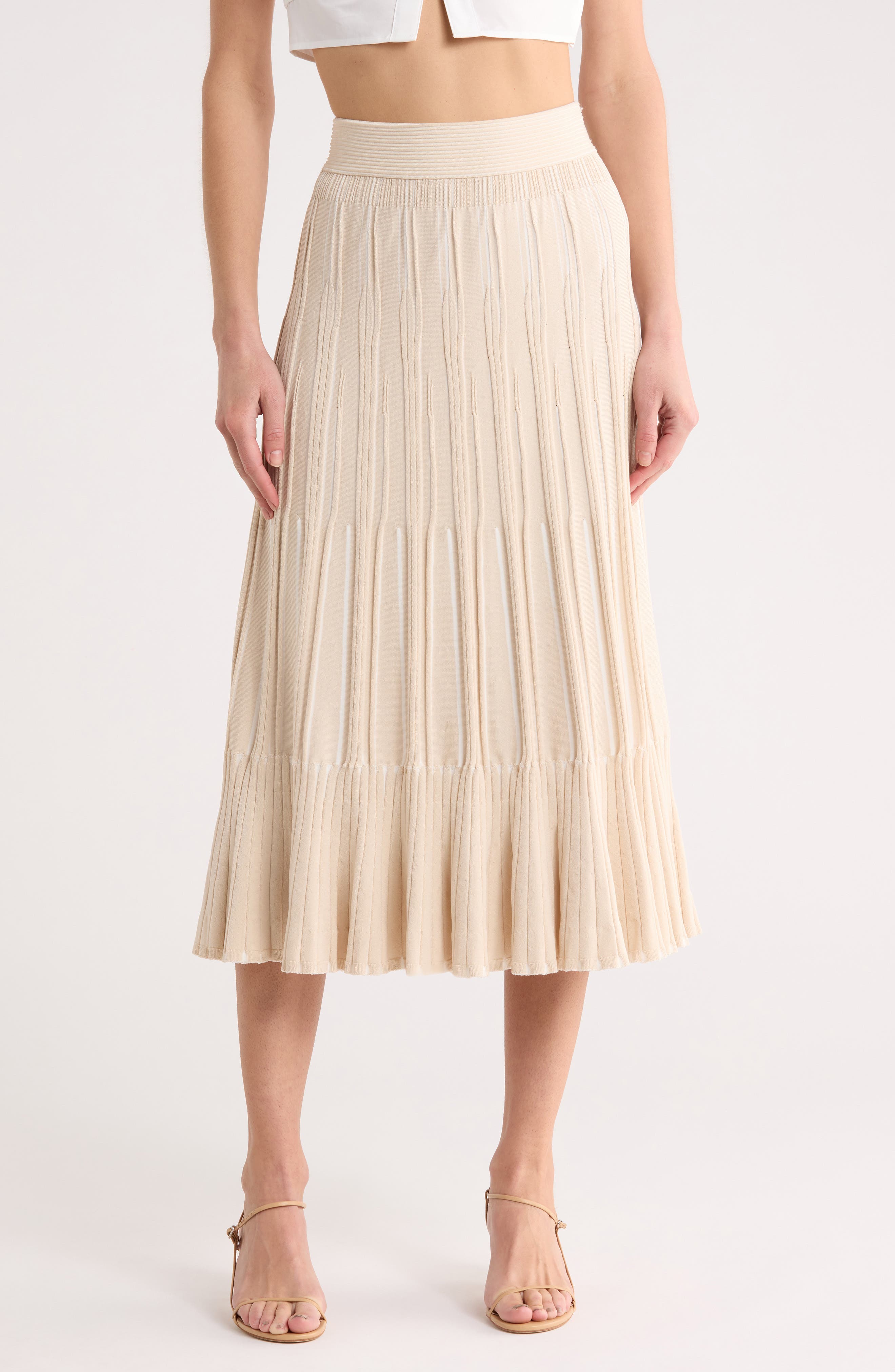 Simkhai Emerie Rib Knit Midi Skirt