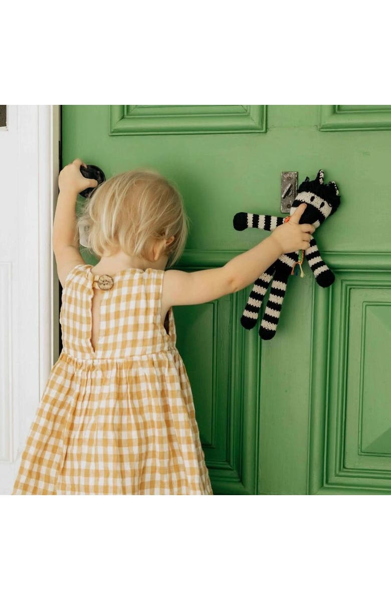 Finn + Emma Wool Knit Buddy, Alternate, color, Zachary The Zebra