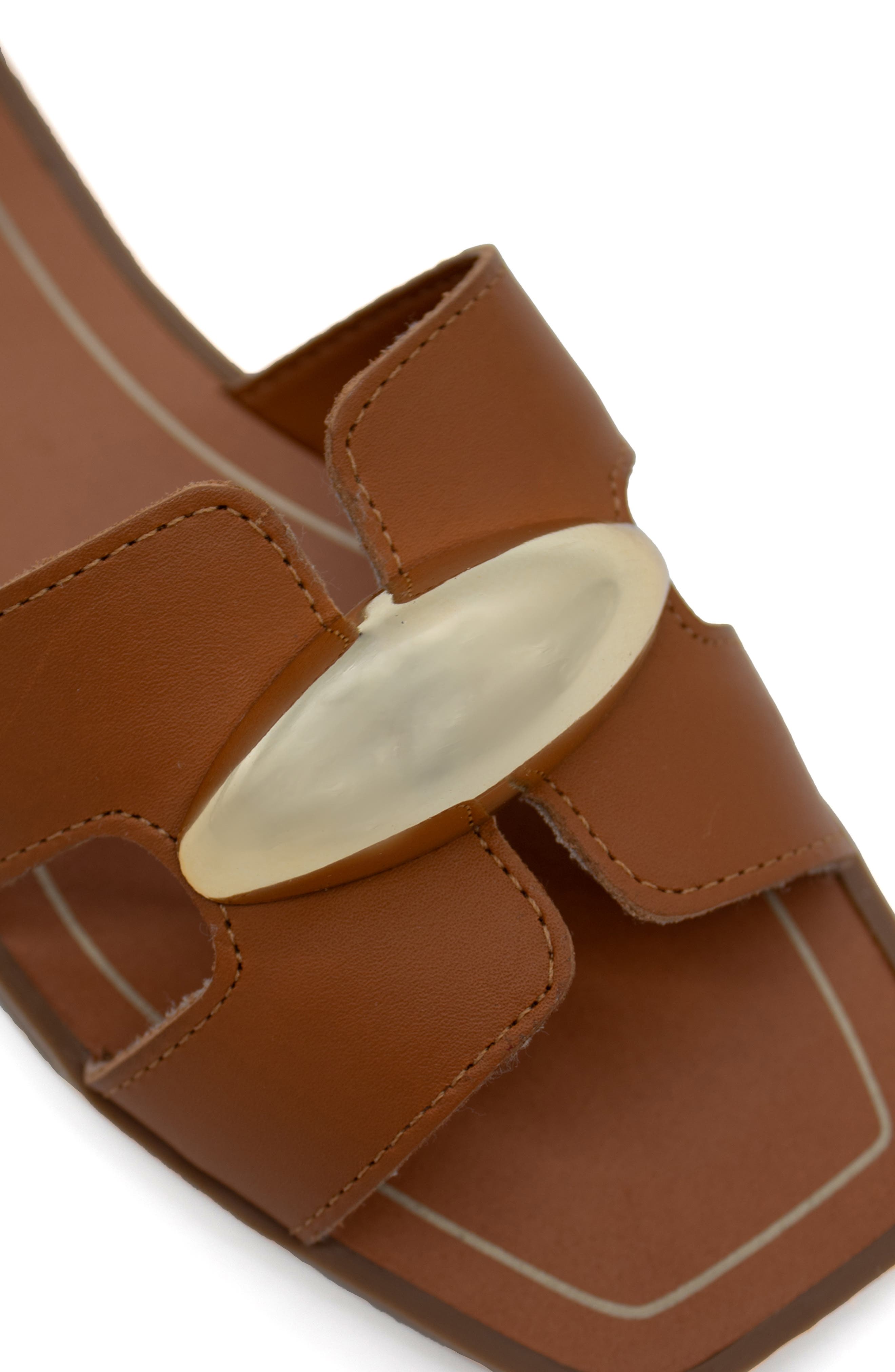 Bottero Cutout Slide Sandal, Alternate, color, Caramelo