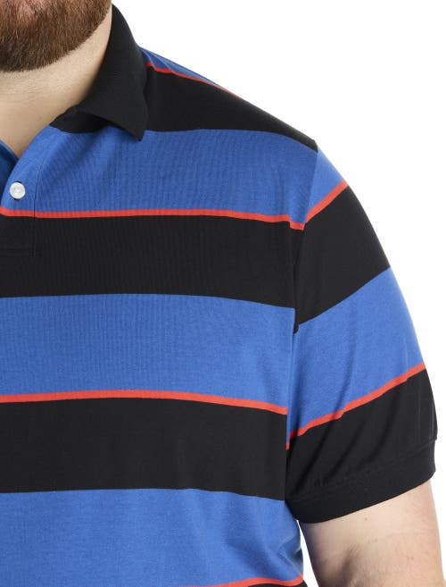 Harbor Bay By Dxl Big & Tall Rugby Striped Polo Shirt