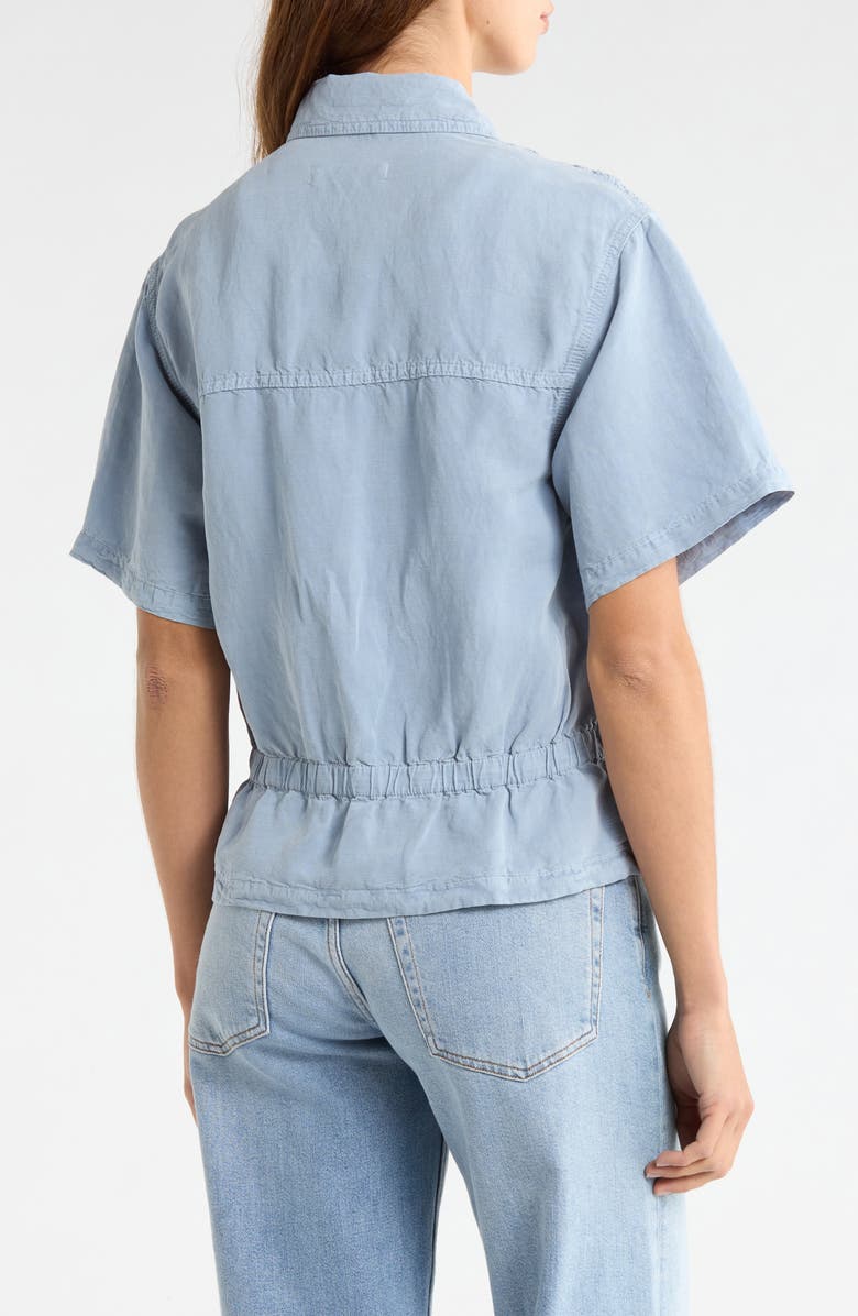 AllSaints Tove Snap-Up Shirt, Alternate, color, Light Blue
