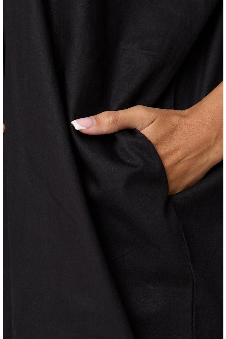 Organic Cotton Nina Midi Dress, Alternate, color, Black