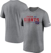 Nike Men's Nike Heather Gray New York Giants Legend Team Shoutout Performance T-Shirt
