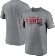 Nike Men's Nike Heather Gray New York Giants Legend Team Shoutout Performance T-Shirt