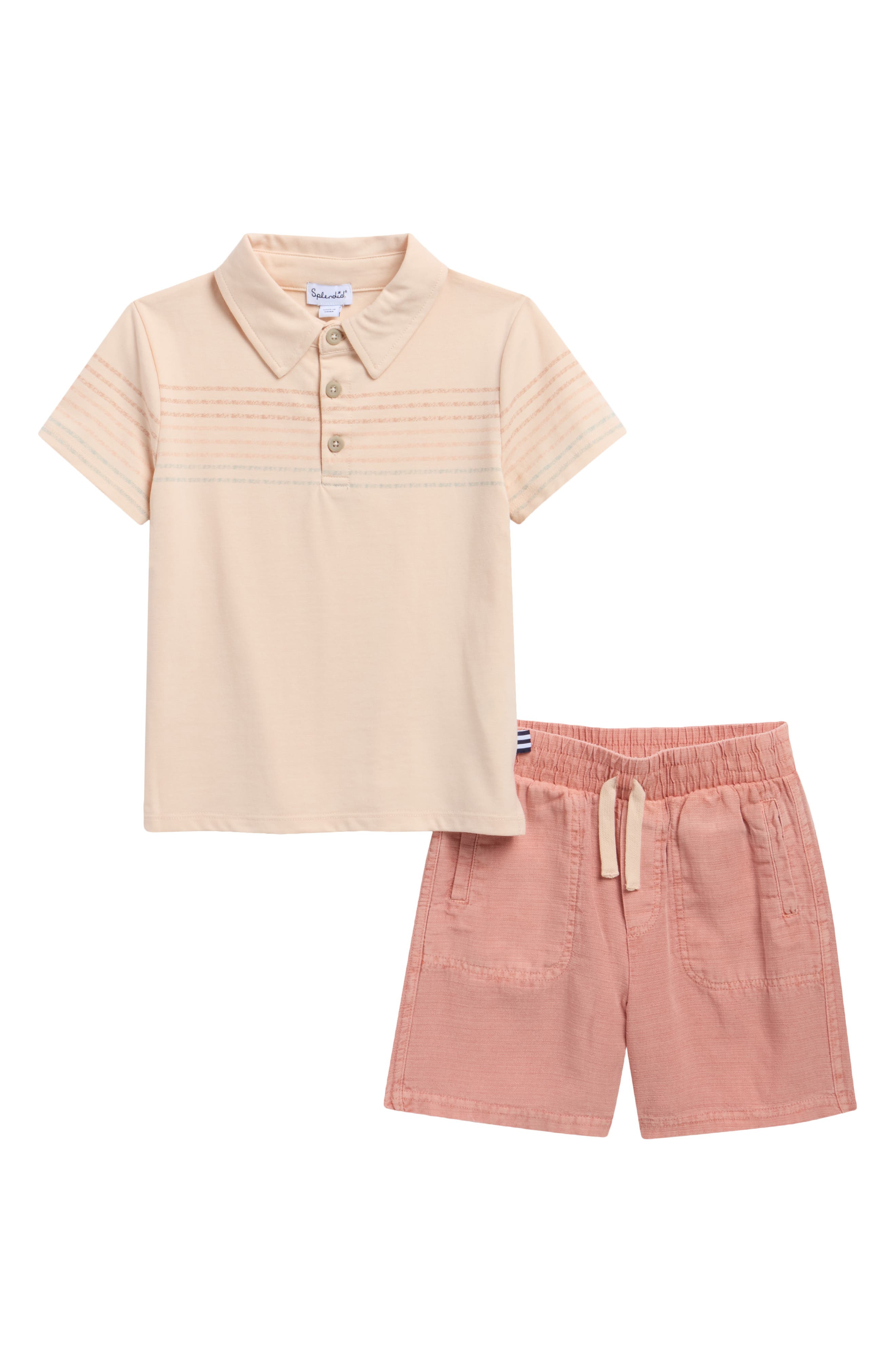 Splendid Kids' Picnic Short Sleeve Polo & Shorts Set