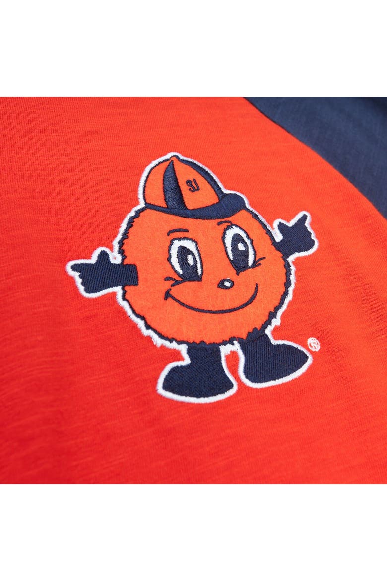 Men's Mitchell & Ness Orange Syracuse Orange Legendary Slub Raglan Long Sleeve T-Shirt, Alternate, color, Orange