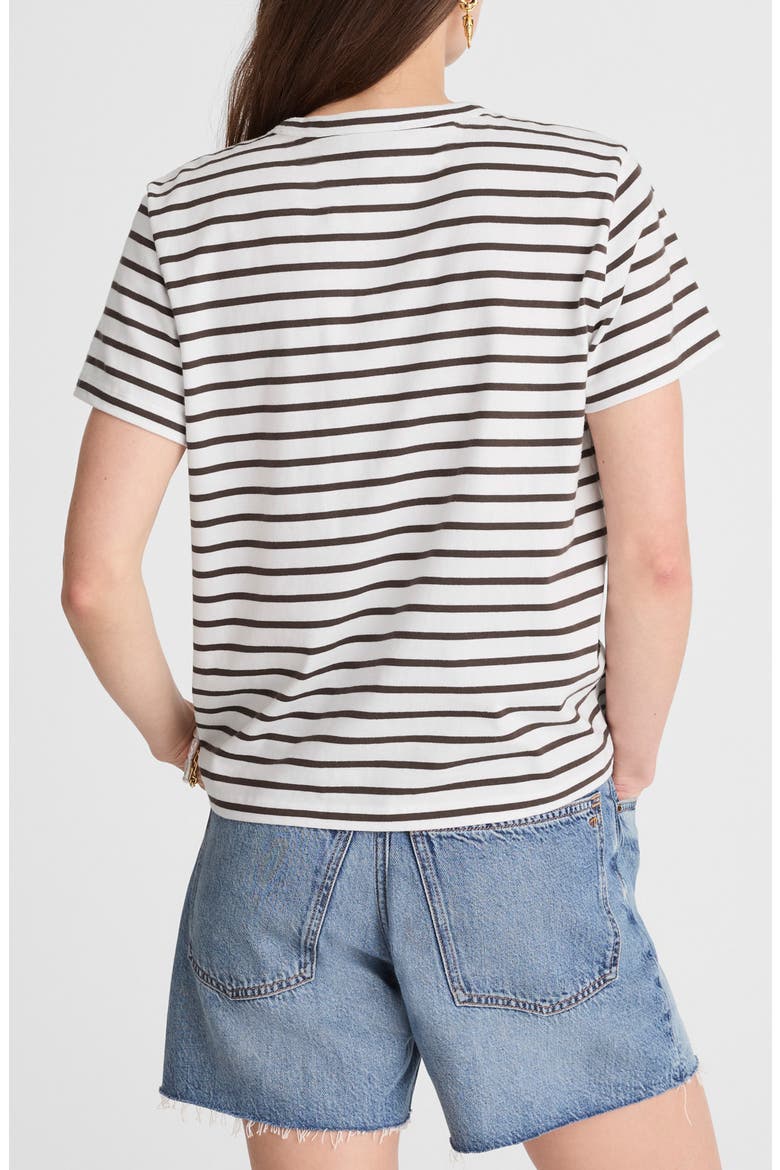 Perfect Stripe Cotton Crewneck T-Shirt, Alternate, color, ROASTED CHICORY