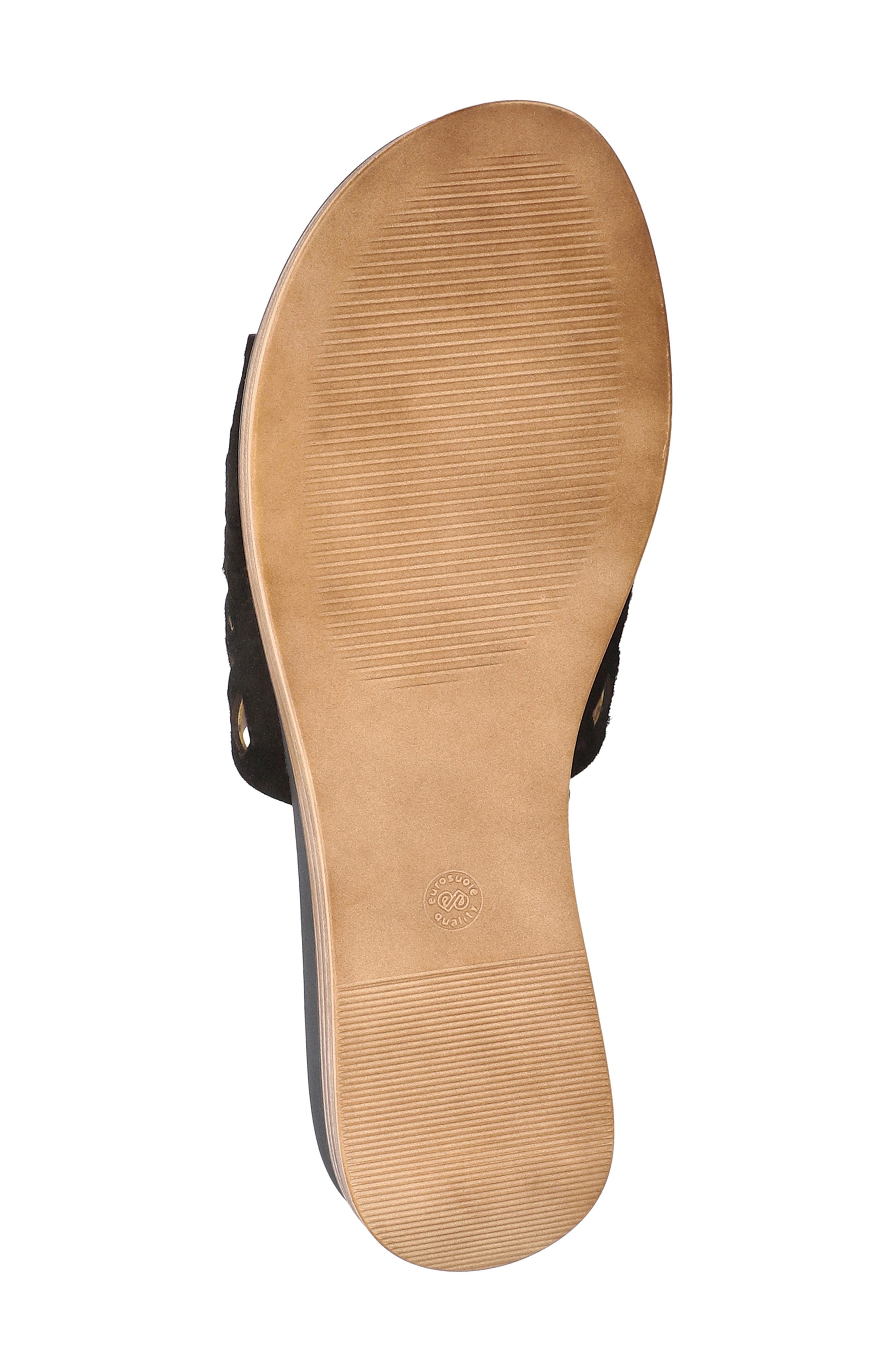 Bella Vita Cas-Italy Wedge Slide Sandal, Alternate, color, Black Italian Leather