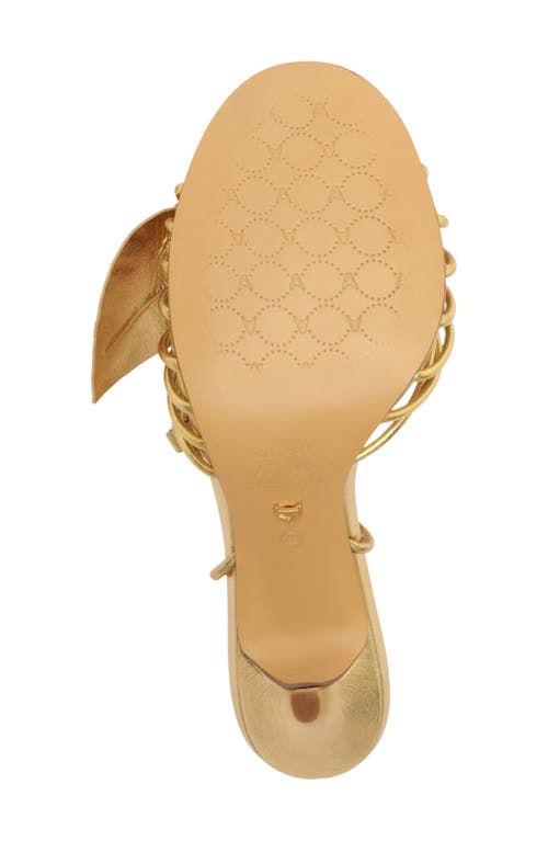 Arezzo Viola High Ankle Strap Sandal In Gold