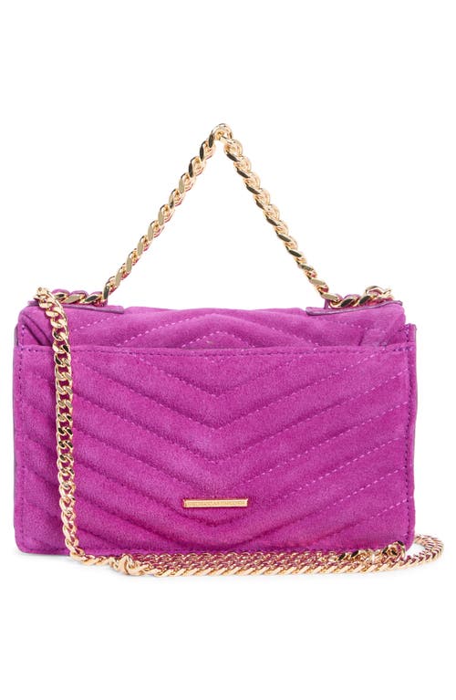 Rebecca Minkoff Edie Chevron Quilted Leather Shoulder Bag In Purple