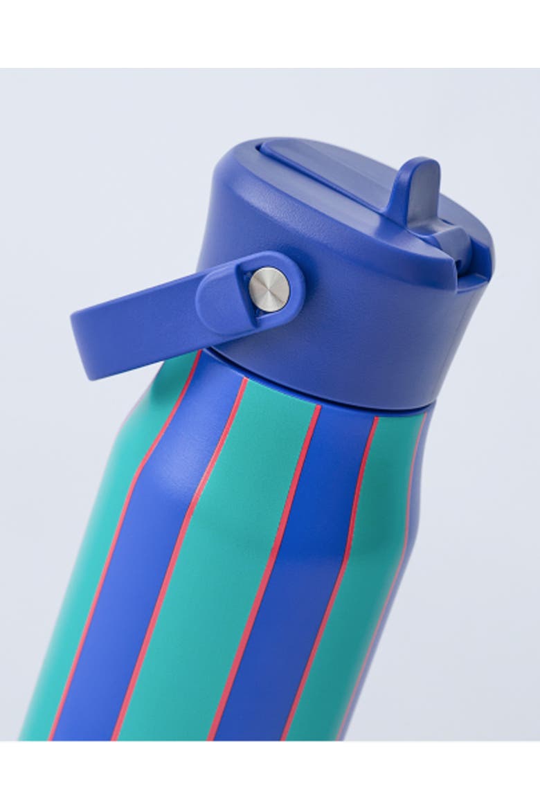 Cool Kid Water Bottle, Alternate, color, Navy Green Stripe