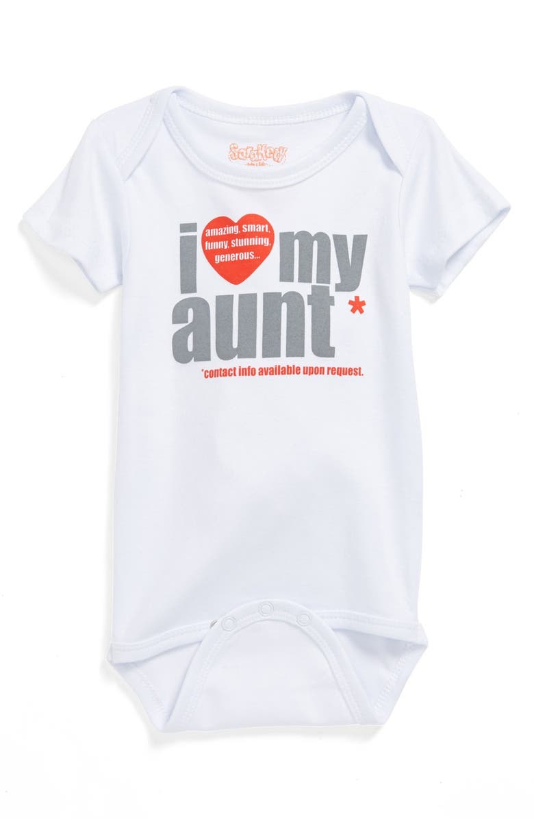Sara Kety Baby & Kids 'I Love My Aunt' Bodysuit, Main, color,