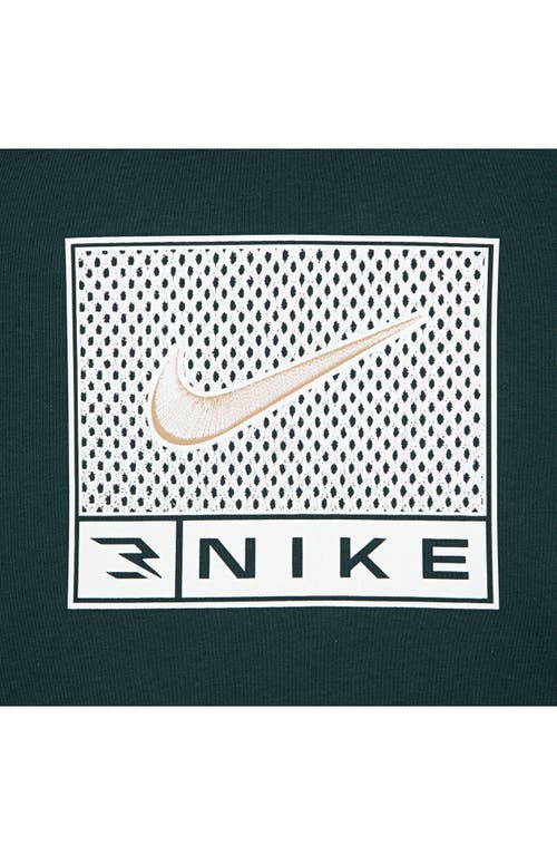3 Brand Kids' Logo Hoodie In Green