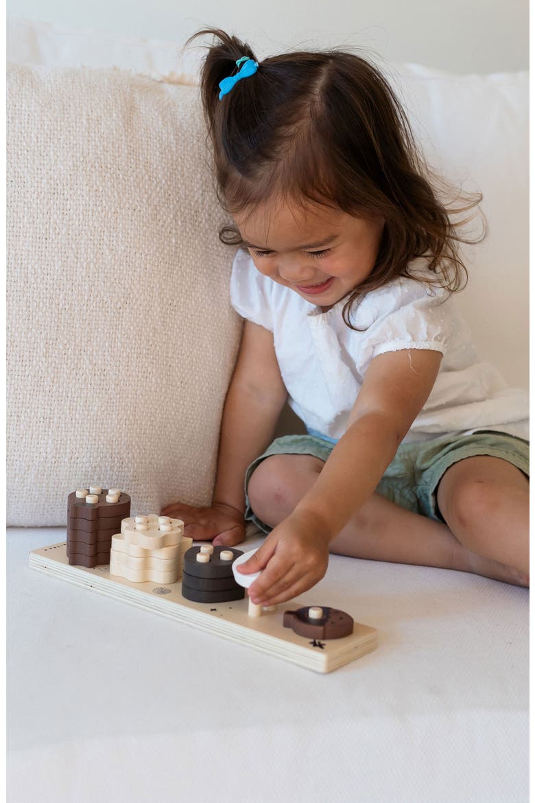 Wooden Count and Stack Toy, Alternate, color, Counting
