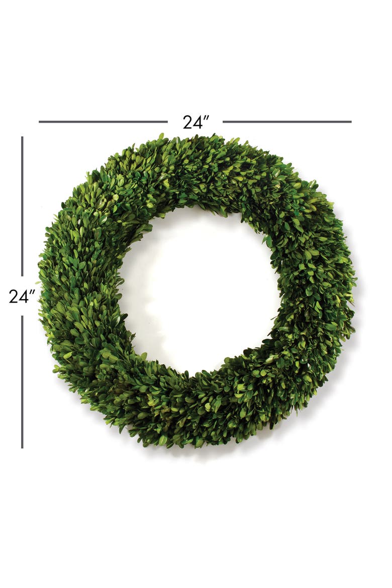 Boxwood Wreath, Alternate, color, Green