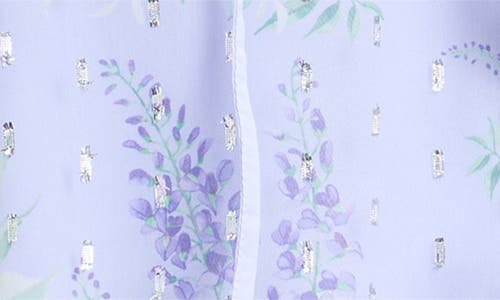 Lipsy Floral Ruffle Clip Dot Chiffon Top