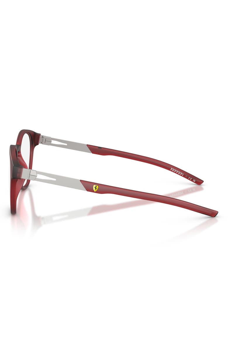 Scuderia Ferrari 49mm Small Phantos Optical Glasses, Alternate, color, Matte Red Bordeaux / Demo Lens