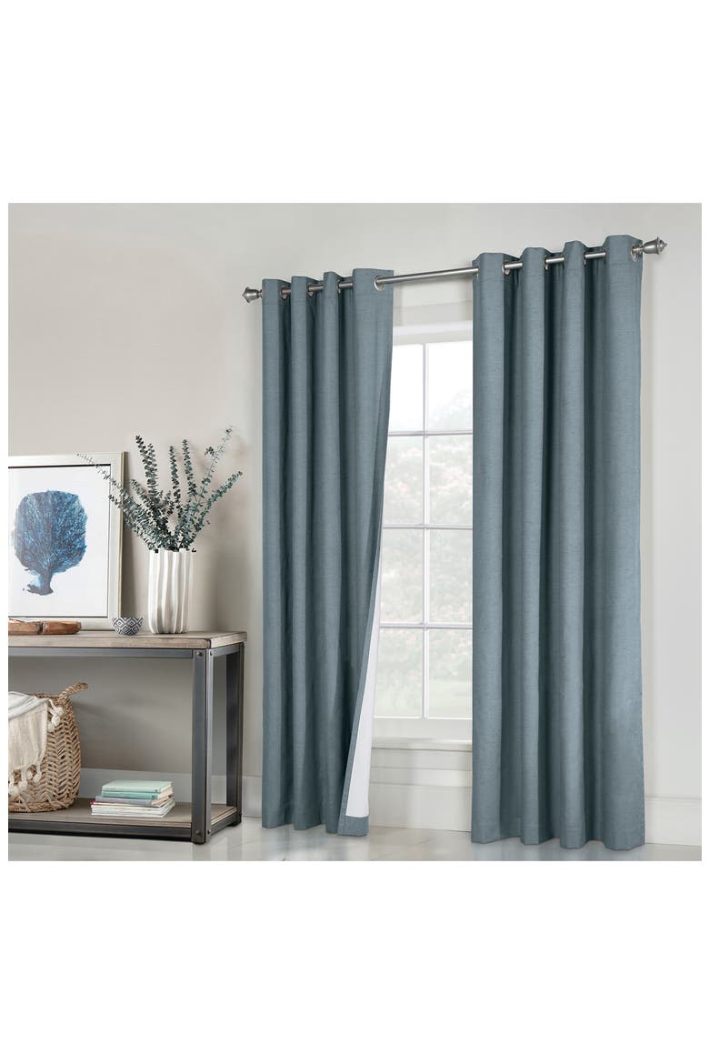 Indoor Curtain Panel, Alternate, color, BLUE