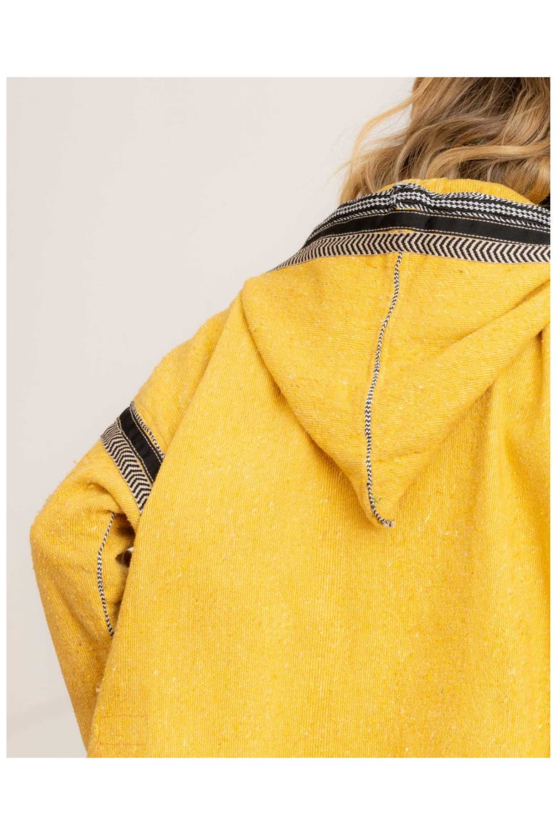 Cotton Poncho, Alternate, color, Yellow
