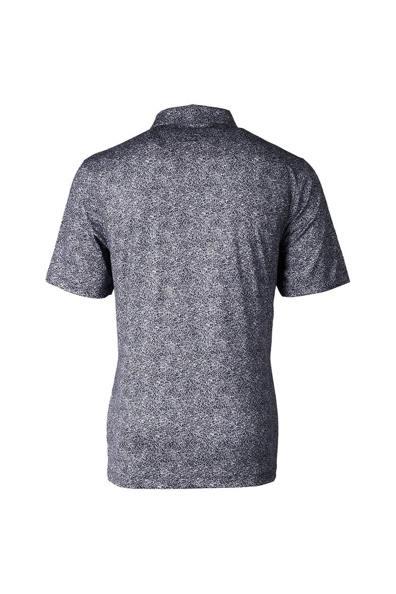 Men's Cutter & Buck Black Delaware Fightin' Blue Hens Pike Constellation Stretch Polo, Alternate, color, Black