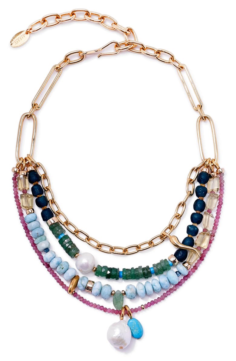 Lizzie Fortunato Vizcaya Layered Necklace, Main, color,