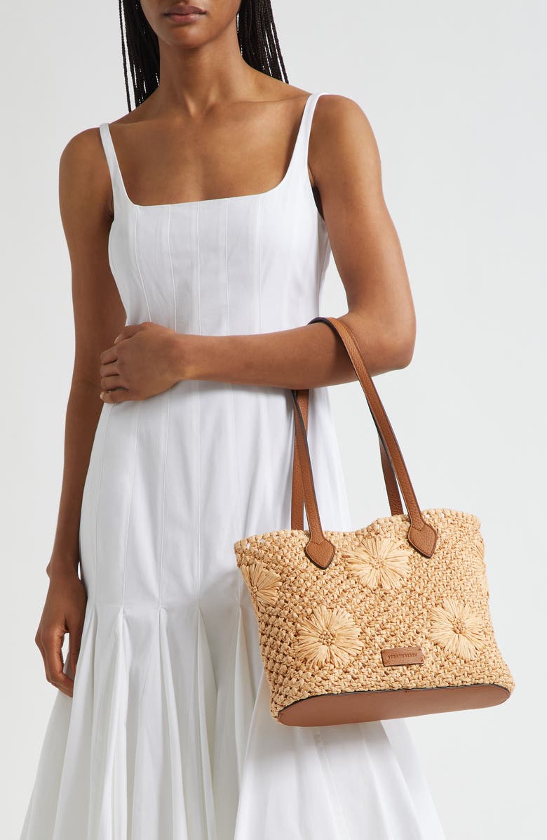 Strathberry The Small Strathberry Basket Woven Raffia Tote, Alternate, color,