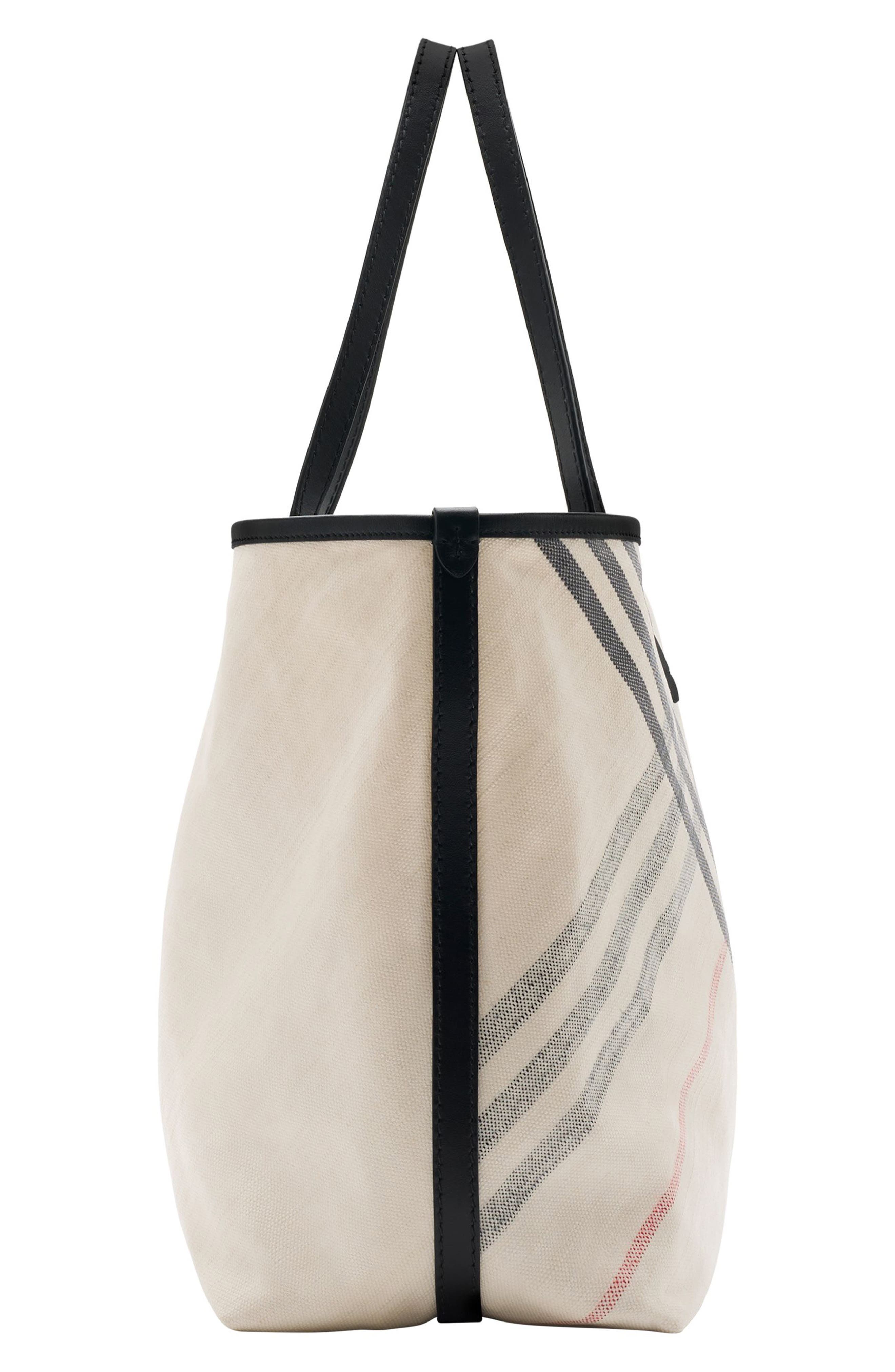 Burberry Medium Highlands Coated Canvas Tote, Alternate, color, 