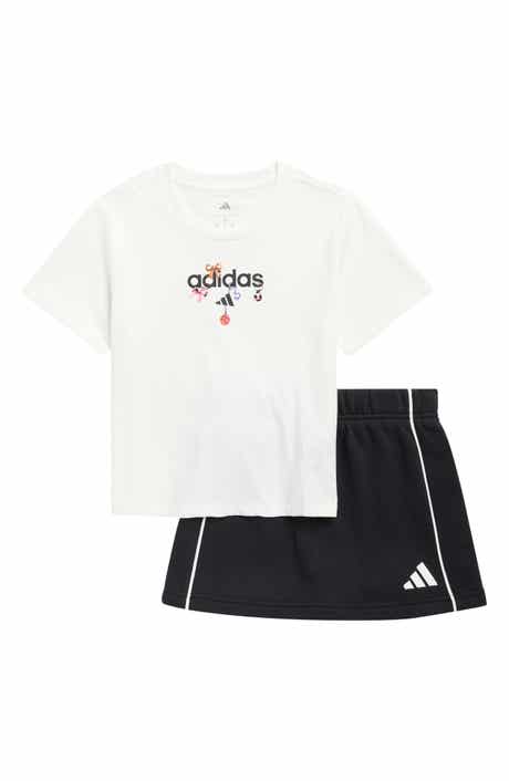 adidas Kids' Logo T-Shirt & Flounce Skirt Set