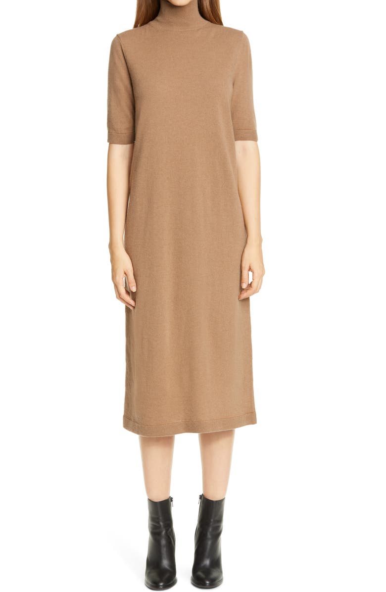 Lafayette 148 New York Turtleneck Wool & Cashmere Midi Sweater Dress, Main, color,