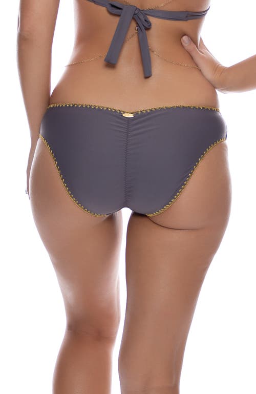 Luli Fama Grey Seamless Full Ruched Back Bottom In Multi