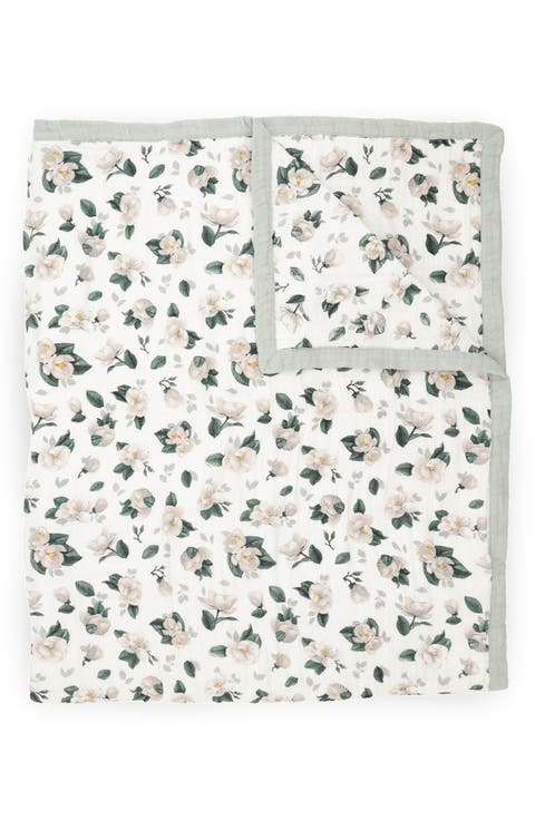 Organic Cotton Muslin Quilted Throw