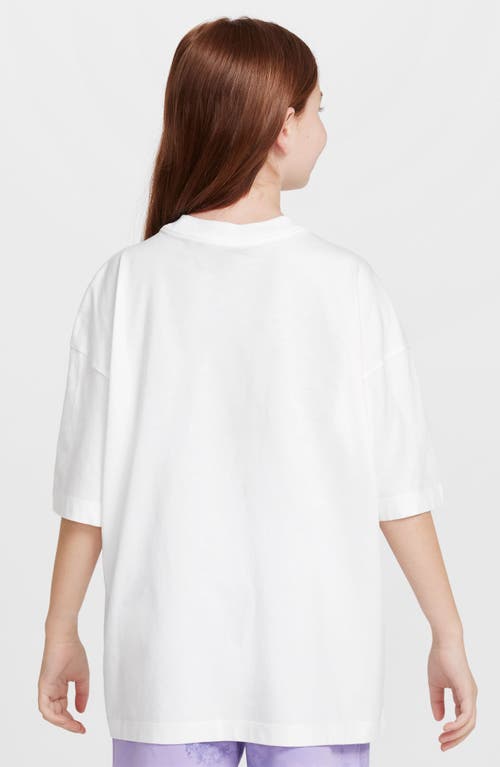 Nike Kids' Sportswear Oversize Cotton T-shirt In White