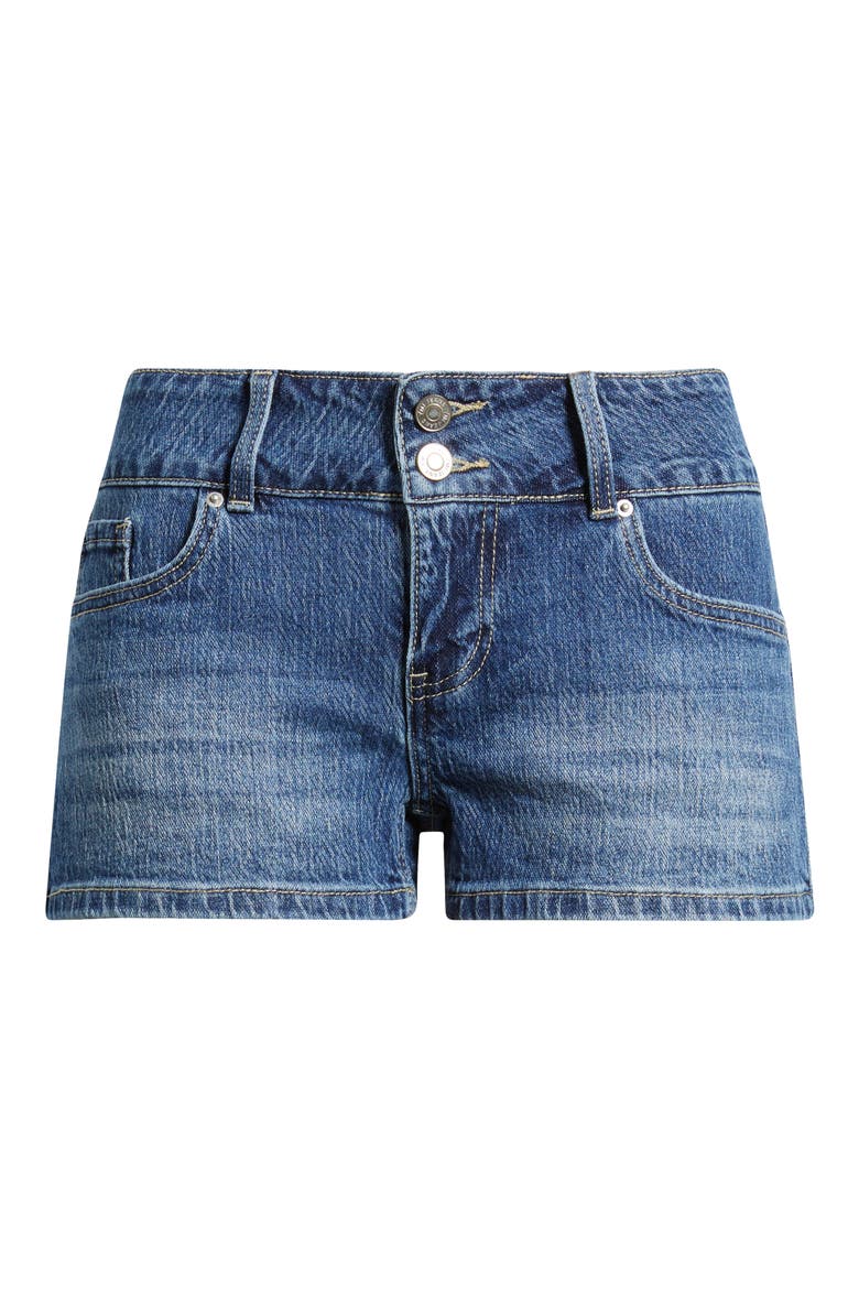 Flap Pocket Denim Shorts, Alternate, color, DARK BLUE
