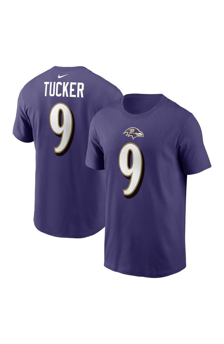 Nike Men's Nike Justin Tucker Purple Baltimore Ravens Player Name & Number T-Shirt, Main, color,
