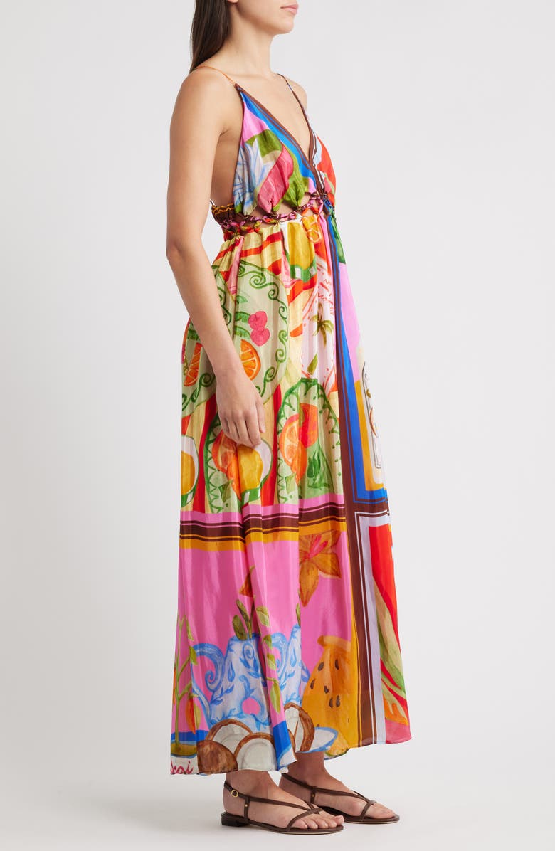 FARM Rio Summer Picnic Cutout Detail Dress, Alternate, color,