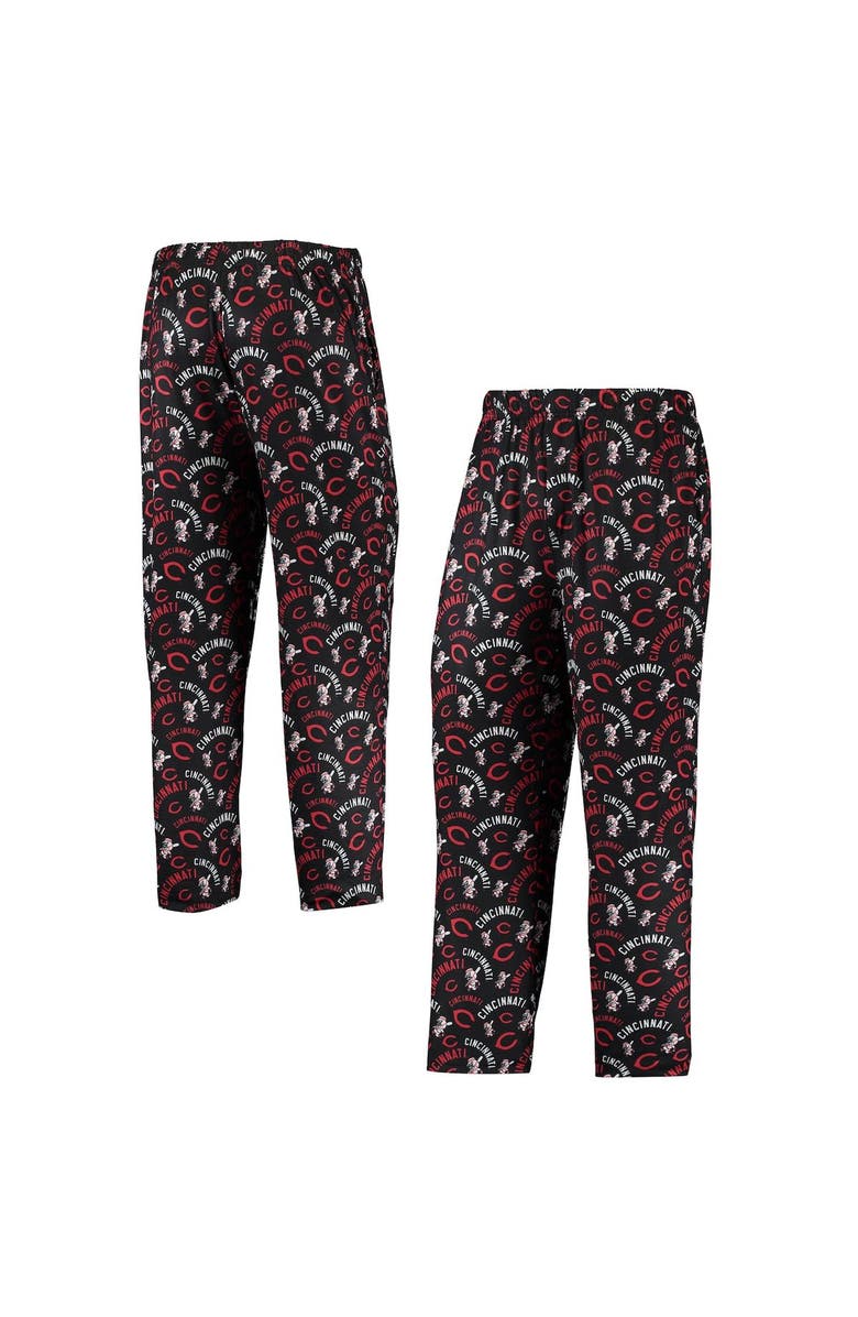 FOCO Men's FOCO Black Cincinnati Reds Cooperstown Collection Repeat Pajama Pants, Alternate, color,