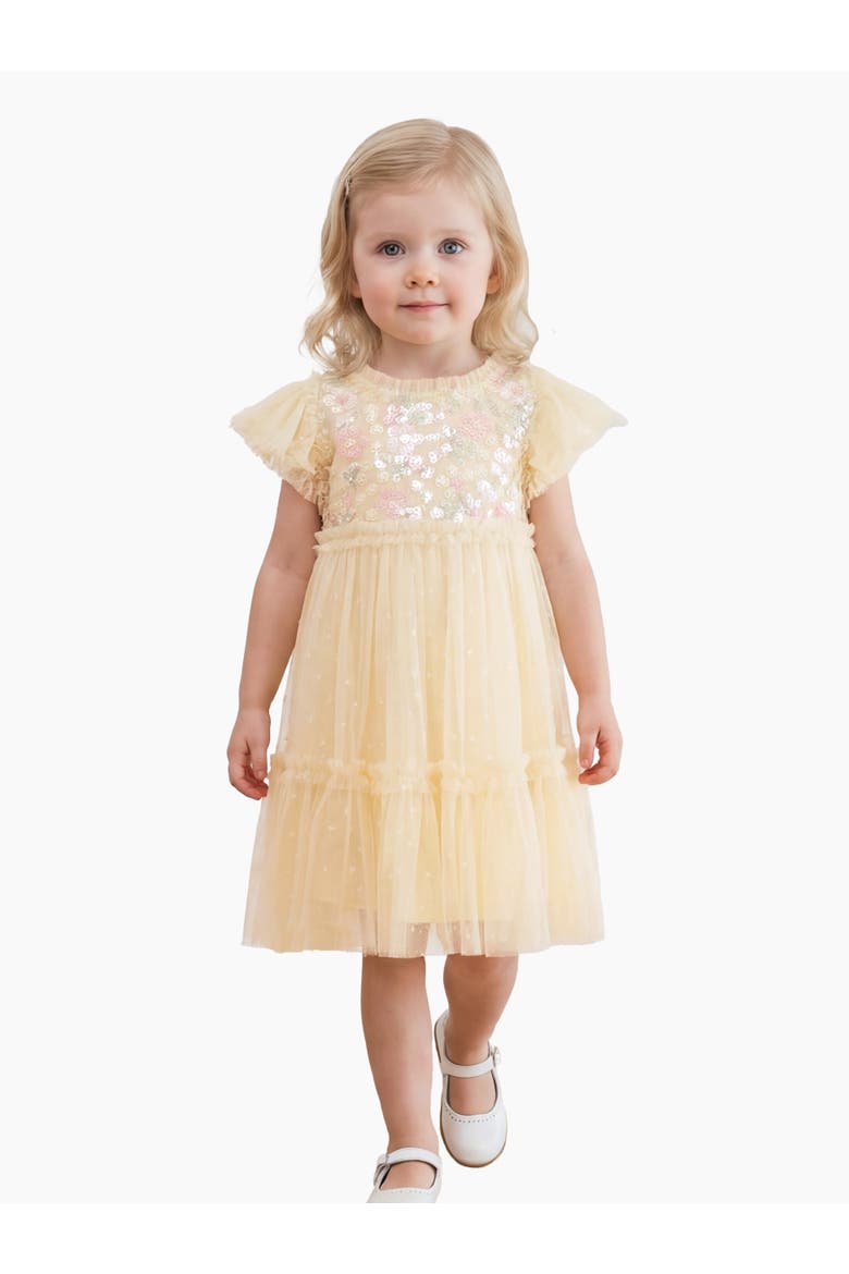 Kids' Confetti Bodice Baby Dress, Main, color, Lemon Sorbet/Multi