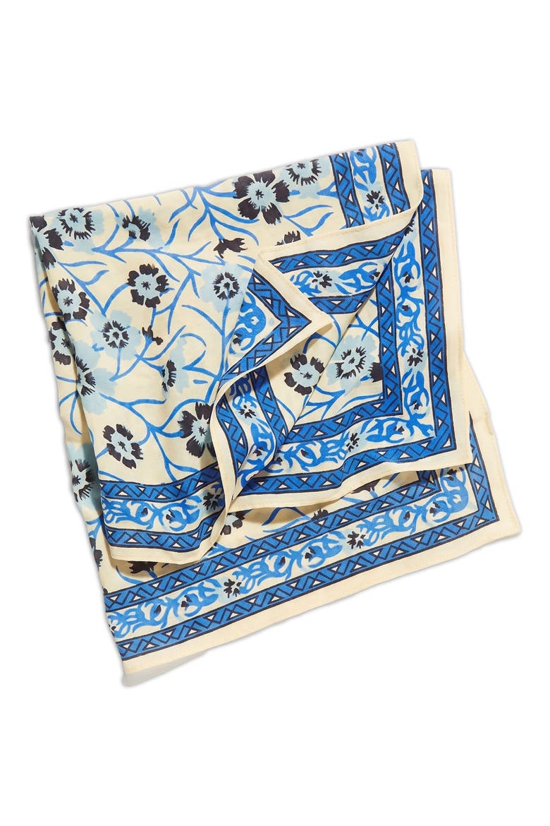 Floral Print Bandana, Alternate, color, IVORY